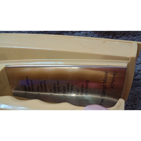 VTG Mustard Colored JC Penny 5-speed Mixer - Model 5195 Retro Farmhouse - Picture 4 of 9